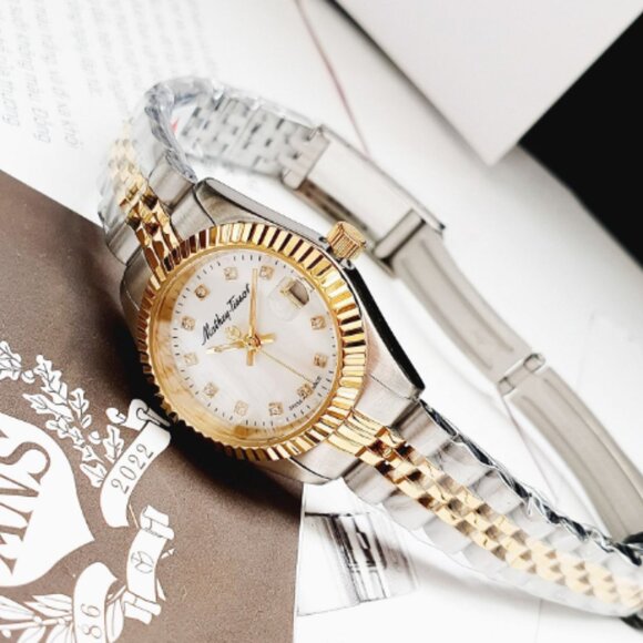 New Tissot MOP Diamond Two Tone Watch - Picture 1 of 5